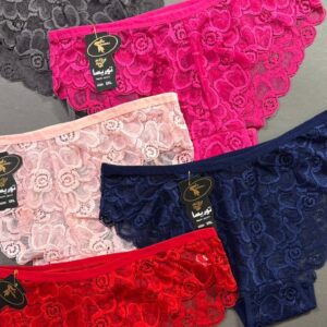 پک 6عددی شورت جنیفری برند توریسا تمام دانتل(رنگبندی میکس)