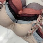 سوتین فنردار کاپ B نیم جک اسفنجی زنانه خالدار