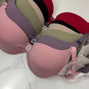 سوتین اسفنجی فنردار زنانه نگین دار/کاپ B