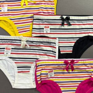 شورت نخی راه راه برند لعیا/پک 6تایی