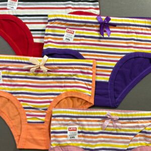 شورت نخی راه راه برند لعیا/پک 6تایی