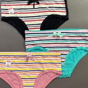 شورت نخی راه راه برند لعیا/پک 6تایی