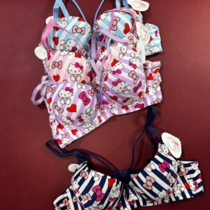 سوتین اسفنجی فنردار طرح کیتی هارنس دار