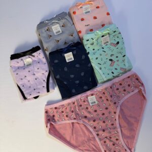 شورت طرحدار برند شارلوت XL(پک 6 عددی)