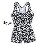 مایو کاپ دار فری سایز 38 تا 48 پادار مشکی با ایستایی شیک فروشگاه اسدزاده